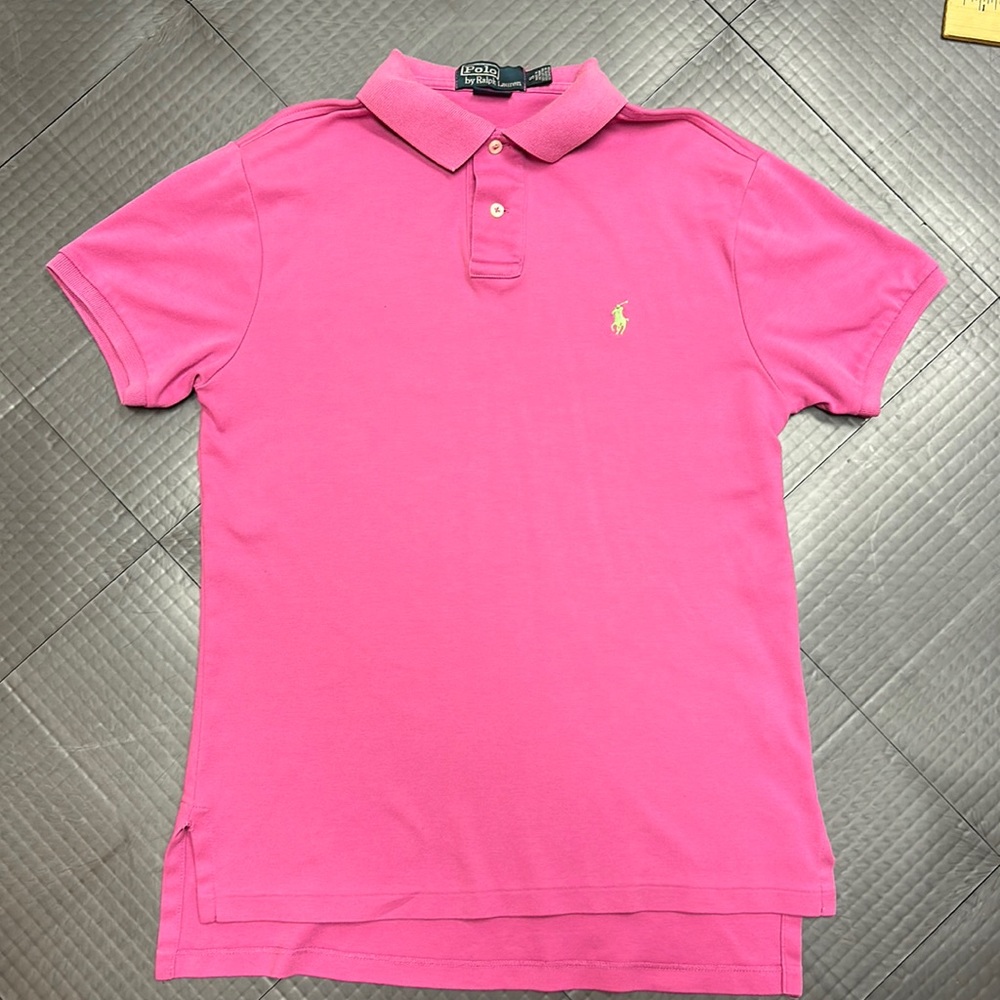 POLO BY RALPH LAUREN WOMENS SIZE SMALL POLO SHIRT SHORT SLEEVE PINK